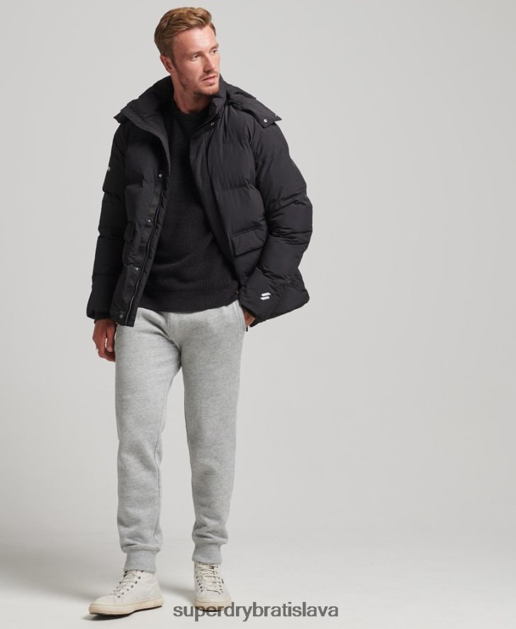 Superdry muži krátka hranatá bunda 6B4ZTR4535 oblečenie čierna