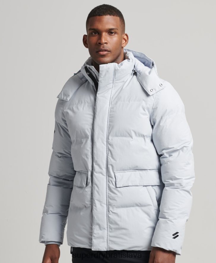 Superdry muži krátka hranatá bunda 6B4ZTR4551 oblečenie svetlo modrá