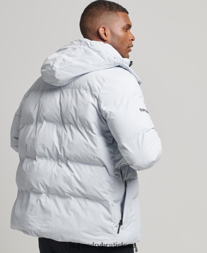 Superdry muži krátka hranatá bunda 6B4ZTR4551 oblečenie svetlo modrá