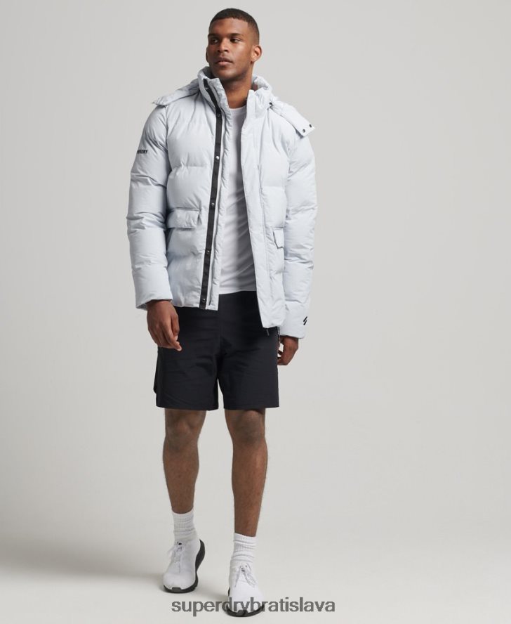 Superdry muži krátka hranatá bunda 6B4ZTR4551 oblečenie svetlo modrá