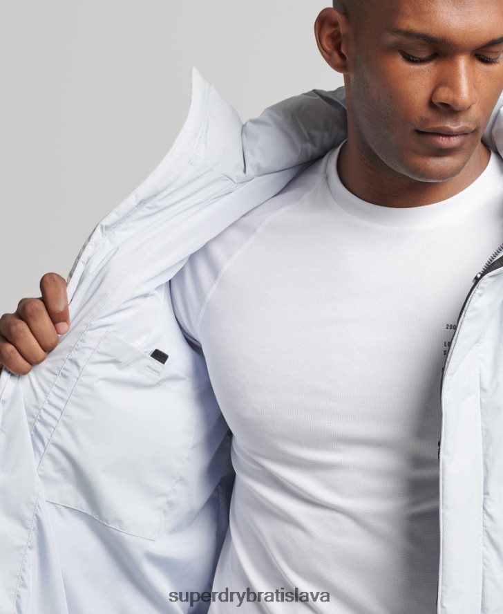 Superdry muži krátka hranatá bunda 6B4ZTR4551 oblečenie svetlo modrá