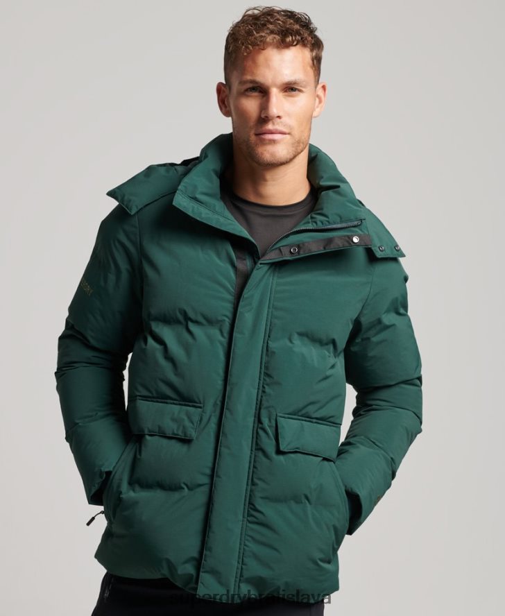Superdry muži krátka hranatá bunda 6B4ZTR5381 oblečenie zelená