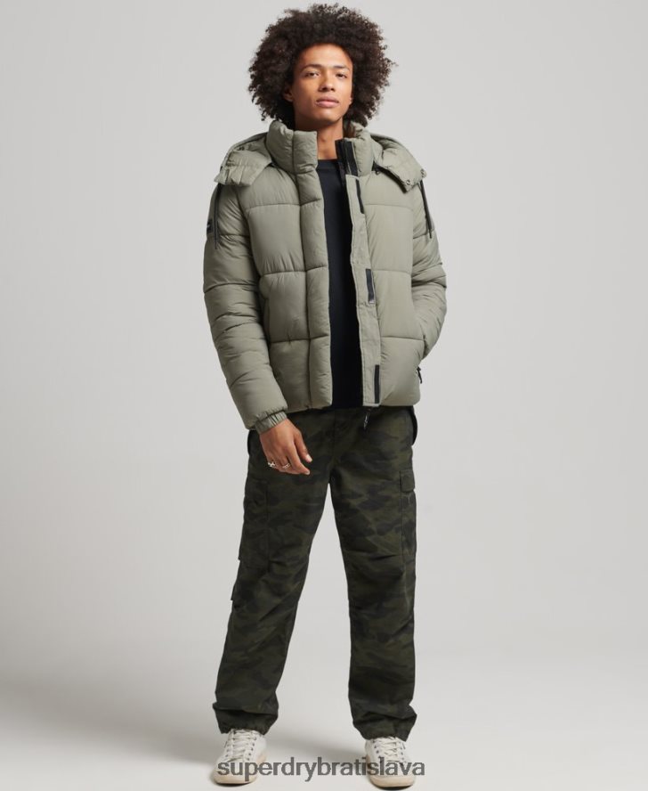 Superdry muži krátka vystužená bunda touchline 6B4ZTR974 oblečenie kaki