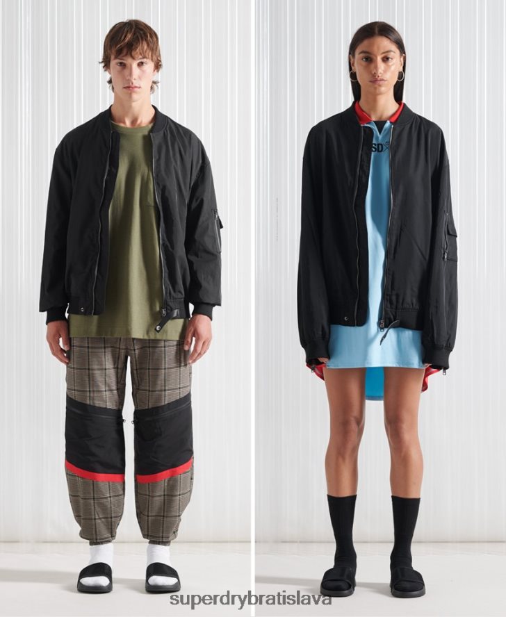 Superdry muži limitovaná edícia bundy sdx future ma1 6B4ZTR4790 oblečenie čierna