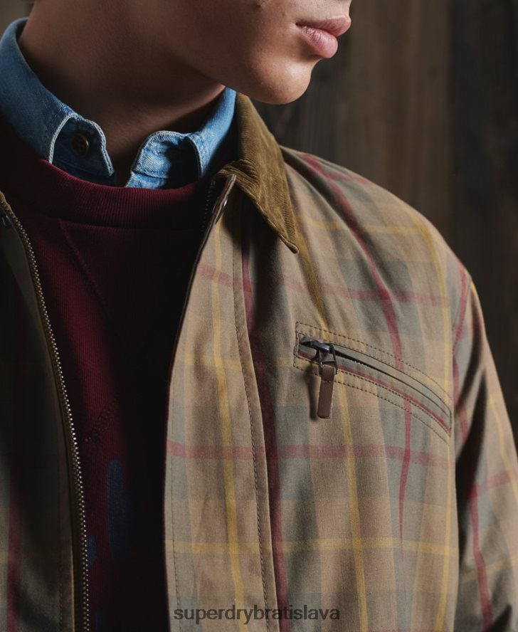 Superdry muži limitovaná edícia dry cruiser bundy 6B4ZTR1181 oblečenie hnedá