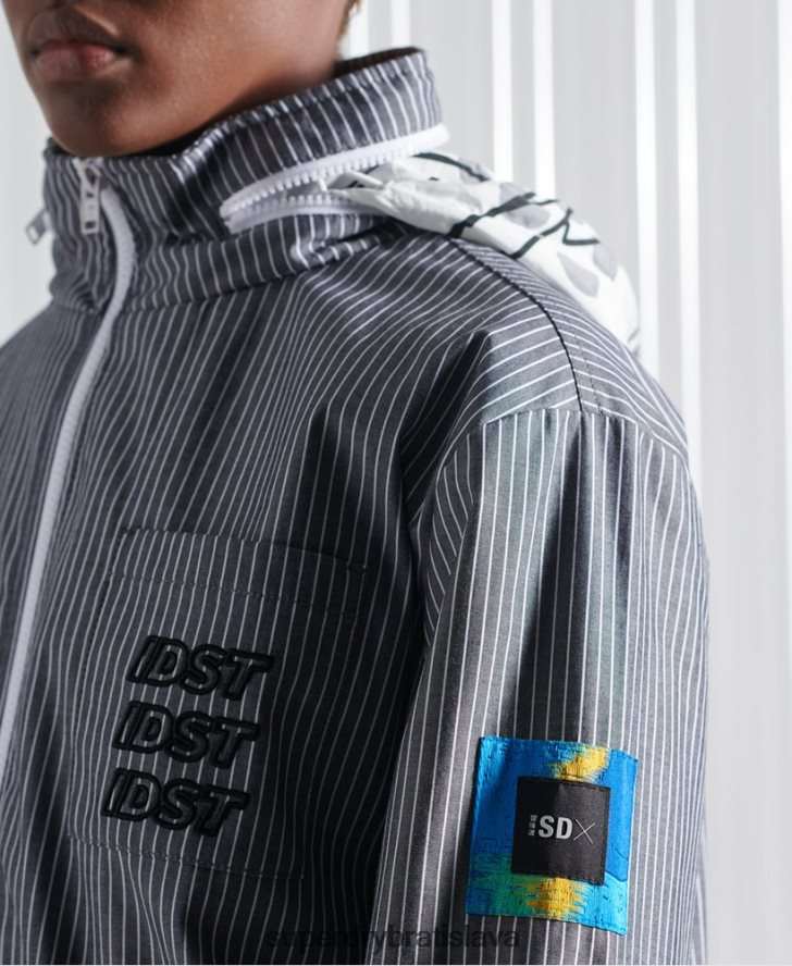 Superdry muži limitovaná edícia sdx chambray pruhovaná bunda 6B4ZTR4767 oblečenie Modrá