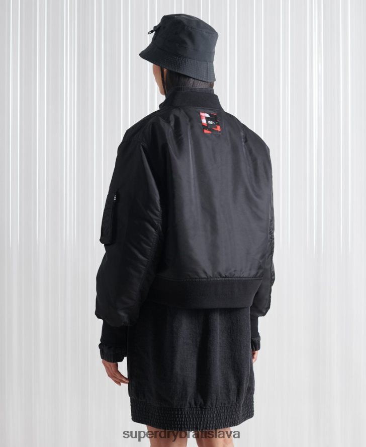 Superdry muži limitovaná edícia sdx double bomber bunda 6B4ZTR5555 oblečenie čierna