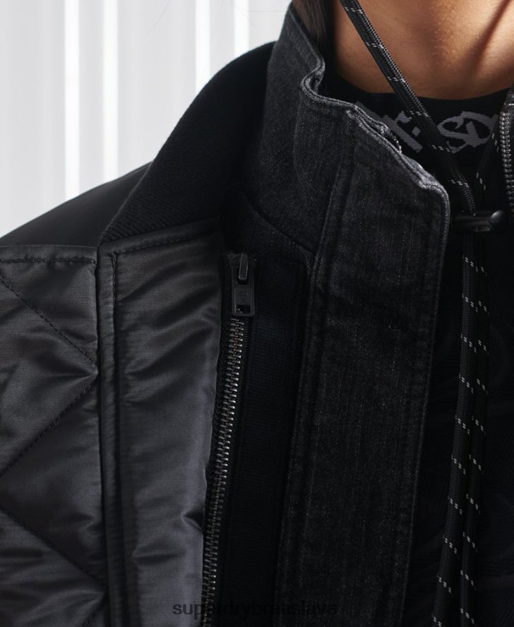 Superdry muži limitovaná edícia sdx double bomber bunda 6B4ZTR5555 oblečenie čierna