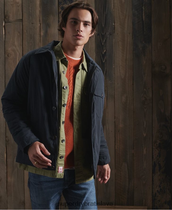 Superdry muži limitovaná edícia suchej bundy 6B4ZTR4768 oblečenie námorníctvo