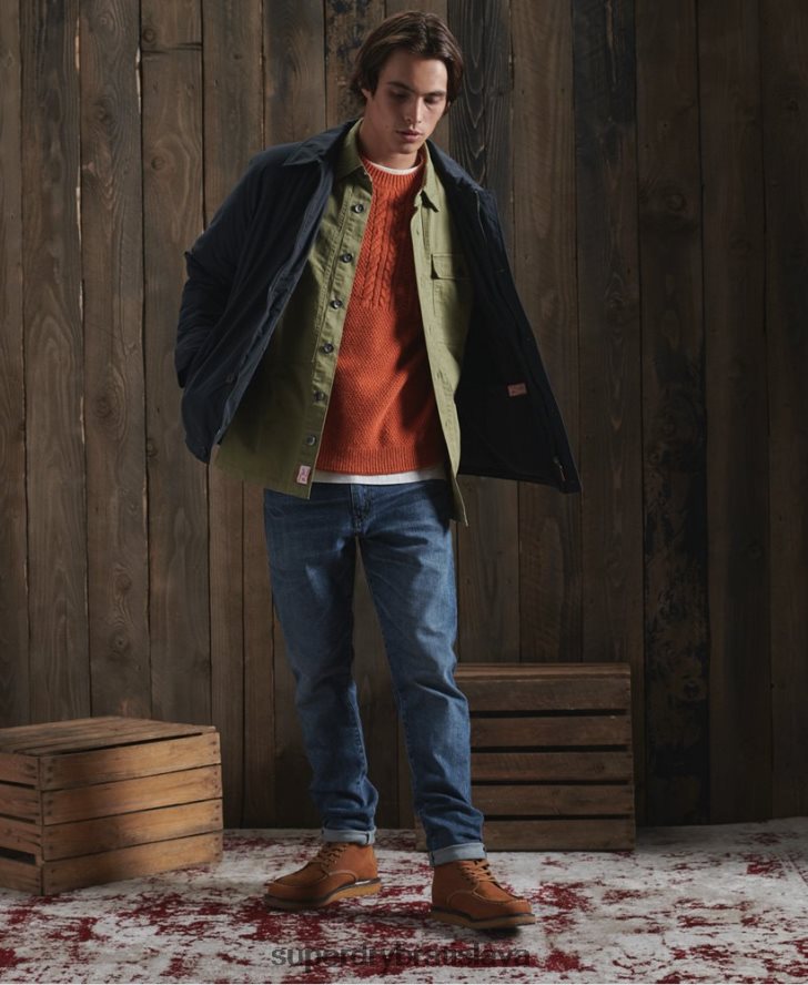 Superdry muži limitovaná edícia suchej bundy 6B4ZTR4768 oblečenie námorníctvo