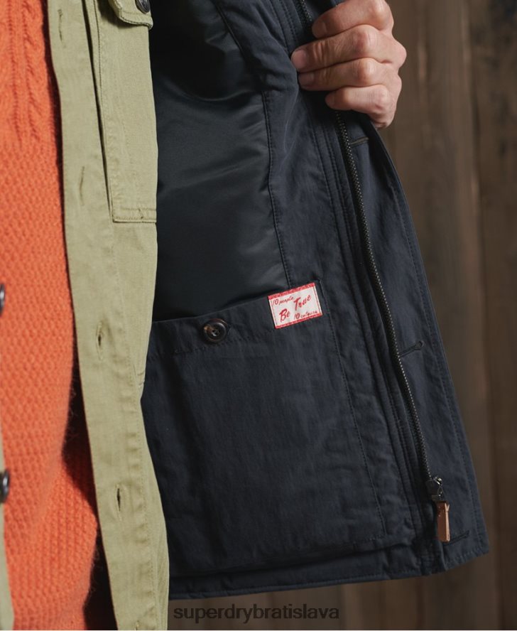 Superdry muži limitovaná edícia suchej bundy 6B4ZTR4768 oblečenie námorníctvo