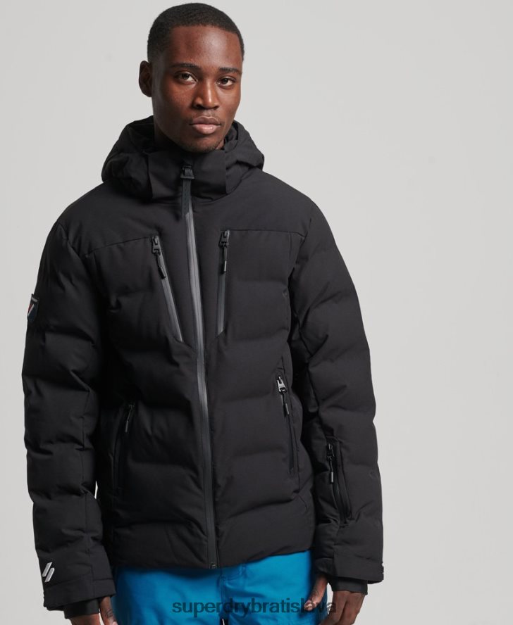 Superdry muži lyžiarska radarová profi bunda 6B4ZTR1066 oblečenie čierna