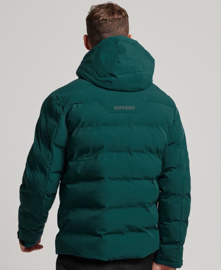 Superdry muži lyžiarska radarová profi bunda 6B4ZTR971 oblečenie tyrkysová
