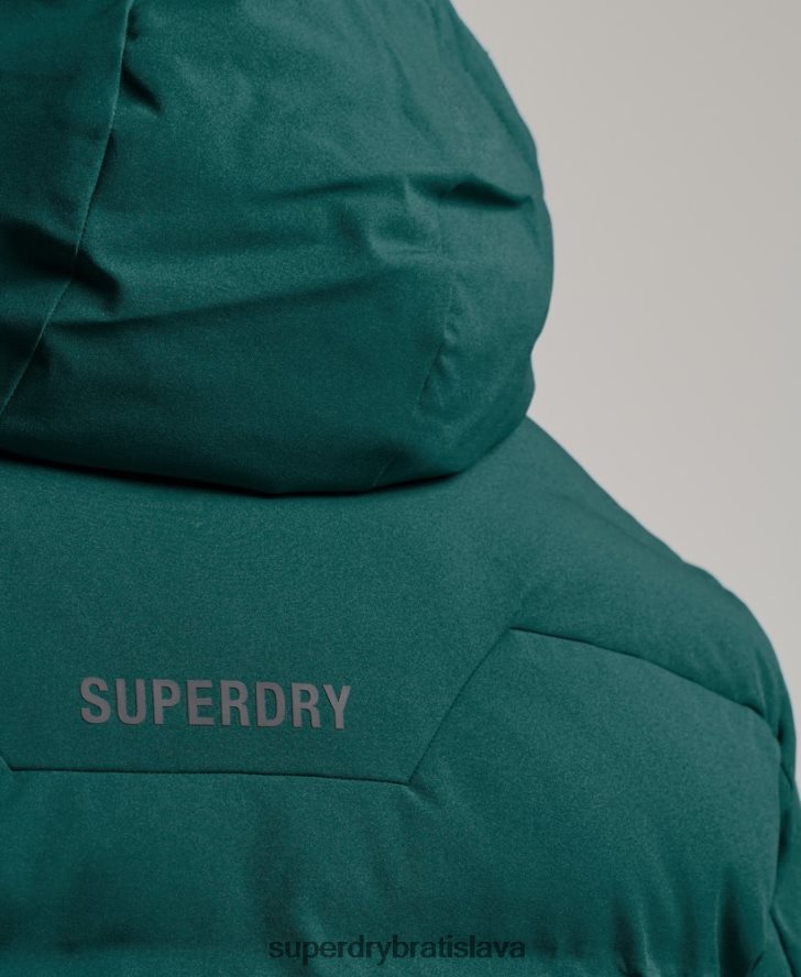 Superdry muži lyžiarska radarová profi bunda 6B4ZTR971 oblečenie tyrkysová