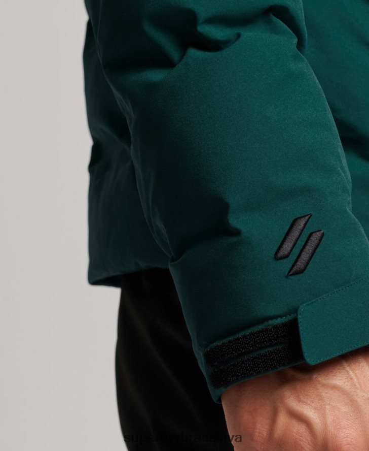 Superdry muži lyžiarska radarová profi bunda 6B4ZTR971 oblečenie tyrkysová