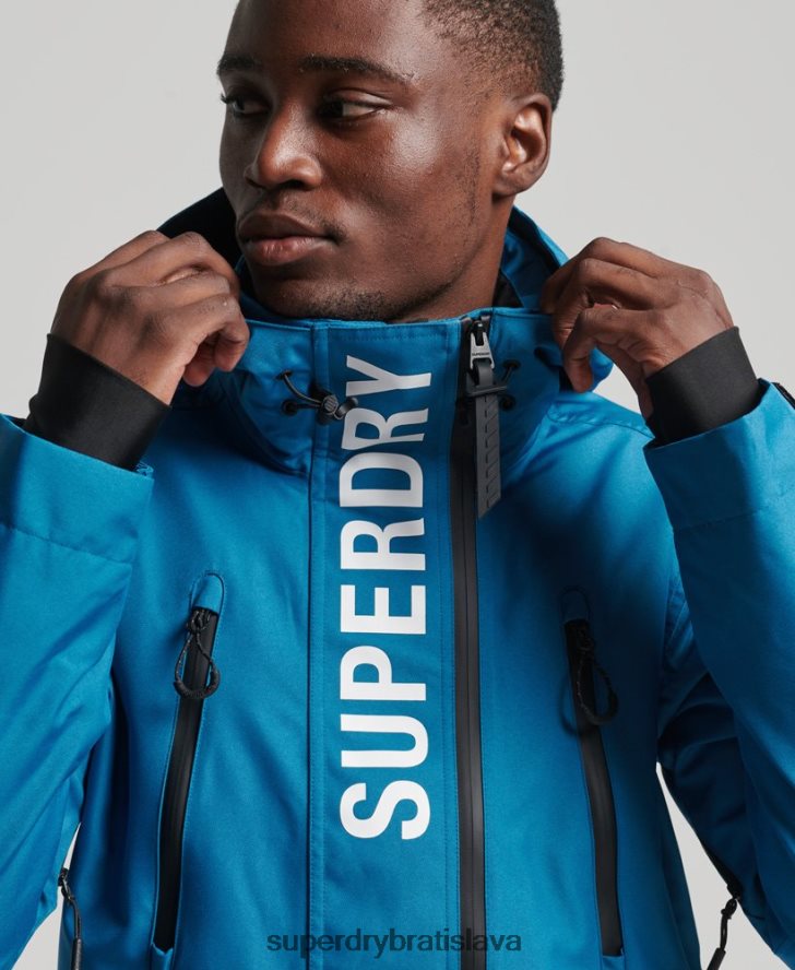 Superdry muži lyžiarska záchranná bunda 6B4ZTR1375 oblečenie Modrá