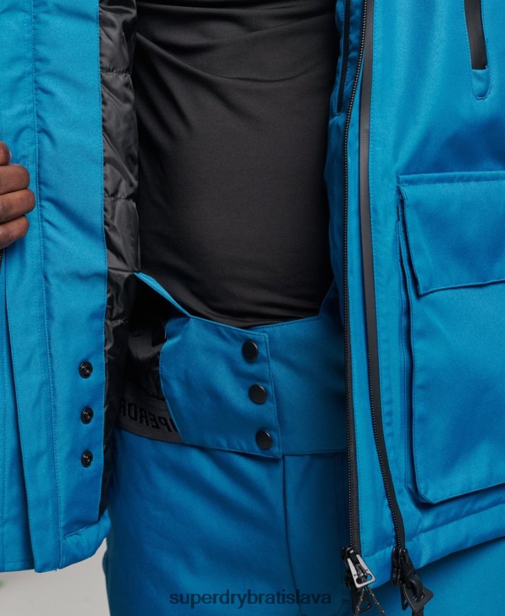 Superdry muži lyžiarska záchranná bunda 6B4ZTR1375 oblečenie Modrá