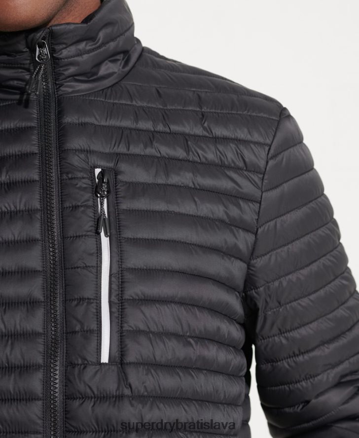Superdry muži mikro deka packaway bunda fuji 6B4ZTR1184 oblečenie čierna