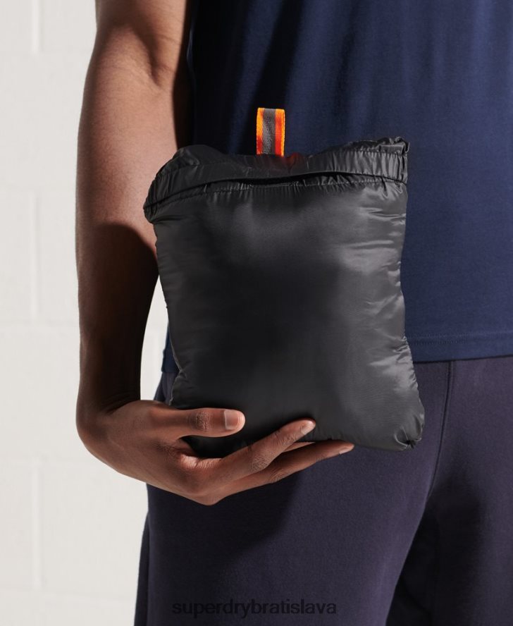 Superdry muži mikro deka packaway bunda fuji 6B4ZTR1184 oblečenie čierna