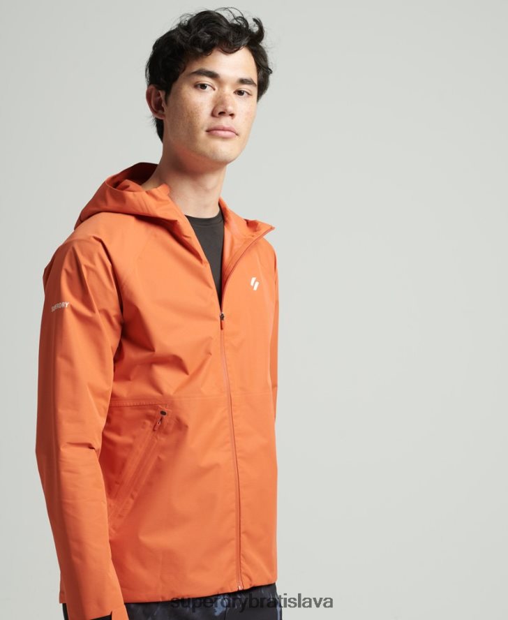 Superdry muži nepremokavá bunda 6B4ZTR1025 oblečenie oranžová