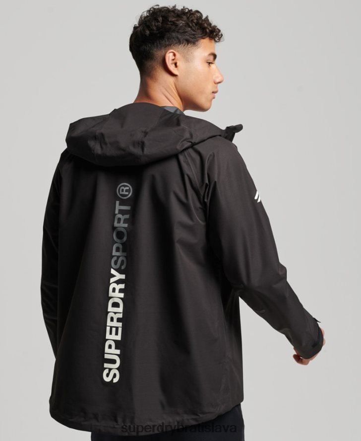 Superdry muži nepremokavá bunda 6B4ZTR1104 oblečenie čierna