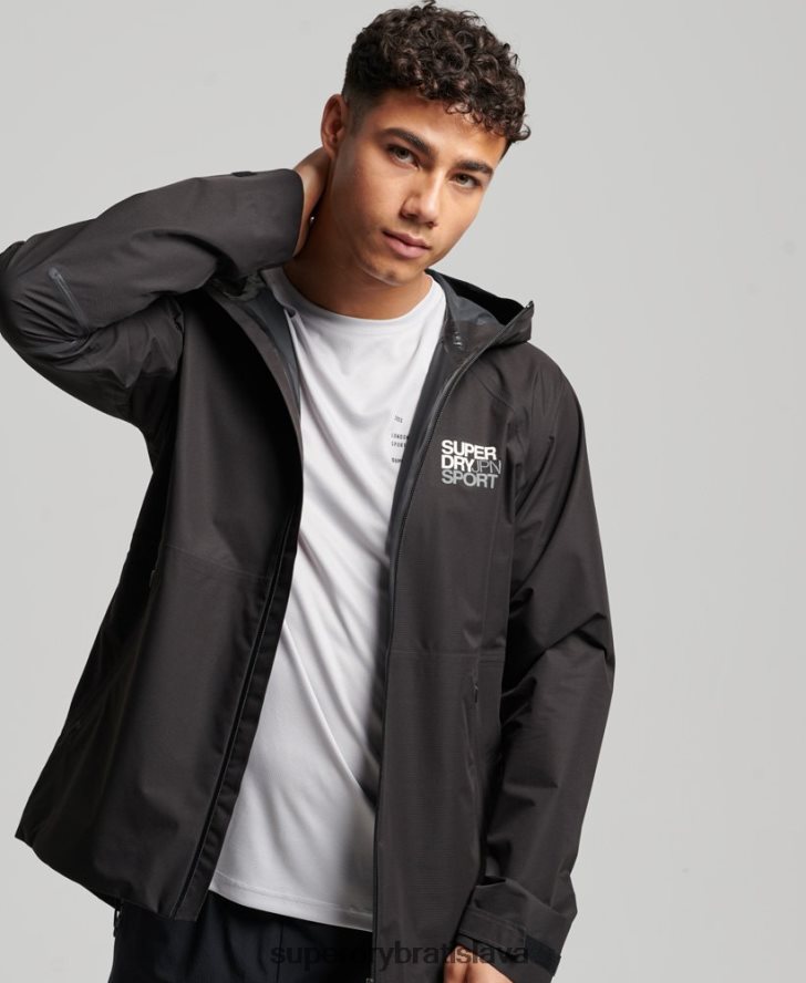 Superdry muži nepremokavá bunda 6B4ZTR1104 oblečenie čierna