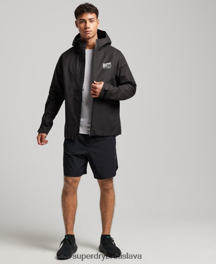 Superdry muži nepremokavá bunda 6B4ZTR1104 oblečenie čierna