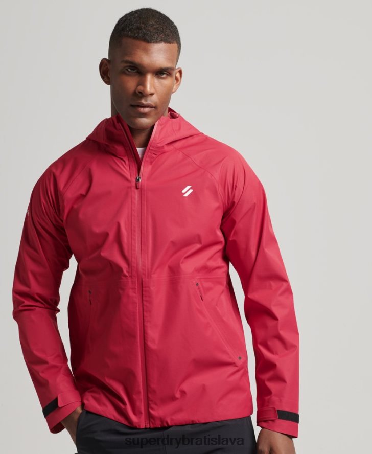Superdry muži nepremokavá bunda 6B4ZTR1110 oblečenie červená