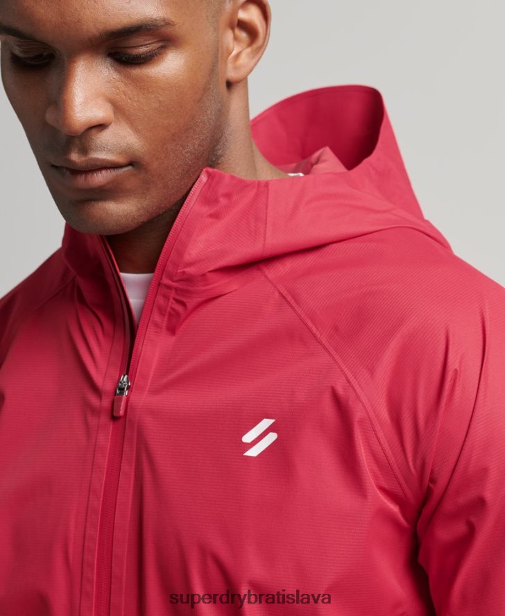 Superdry muži nepremokavá bunda 6B4ZTR1110 oblečenie červená