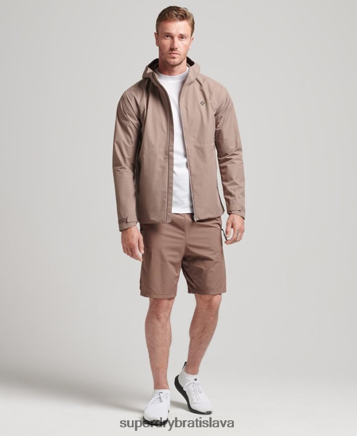 Superdry muži nepremokavá bunda 6B4ZTR4723 oblečenie hnedá