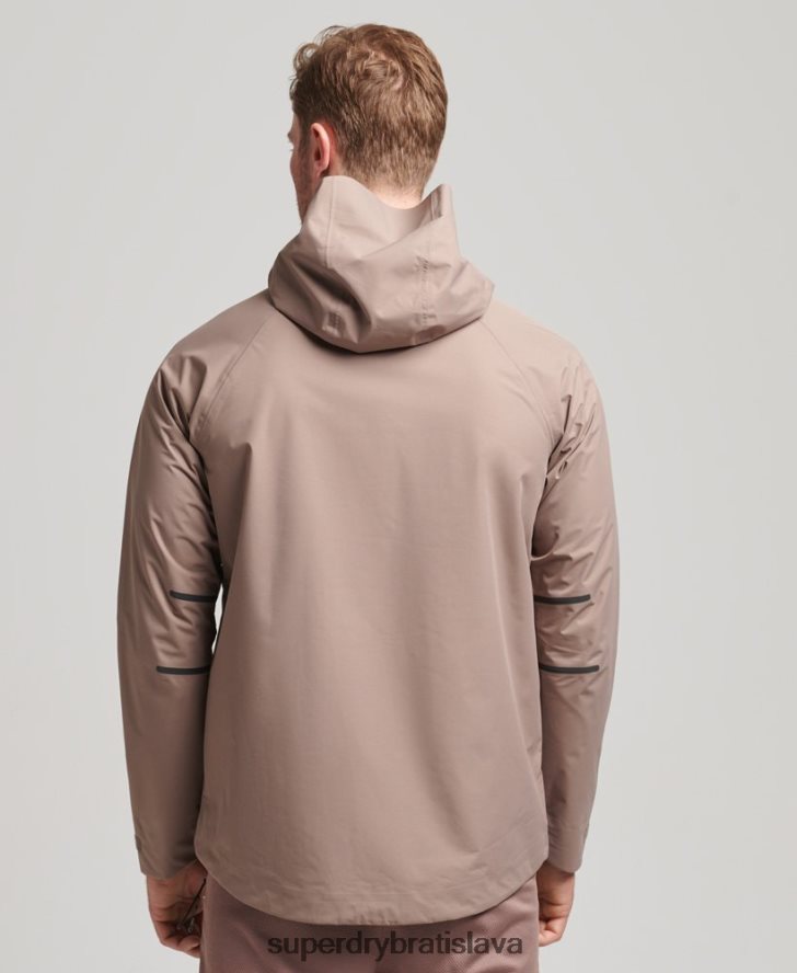 Superdry muži nepremokavá bunda 6B4ZTR4723 oblečenie hnedá