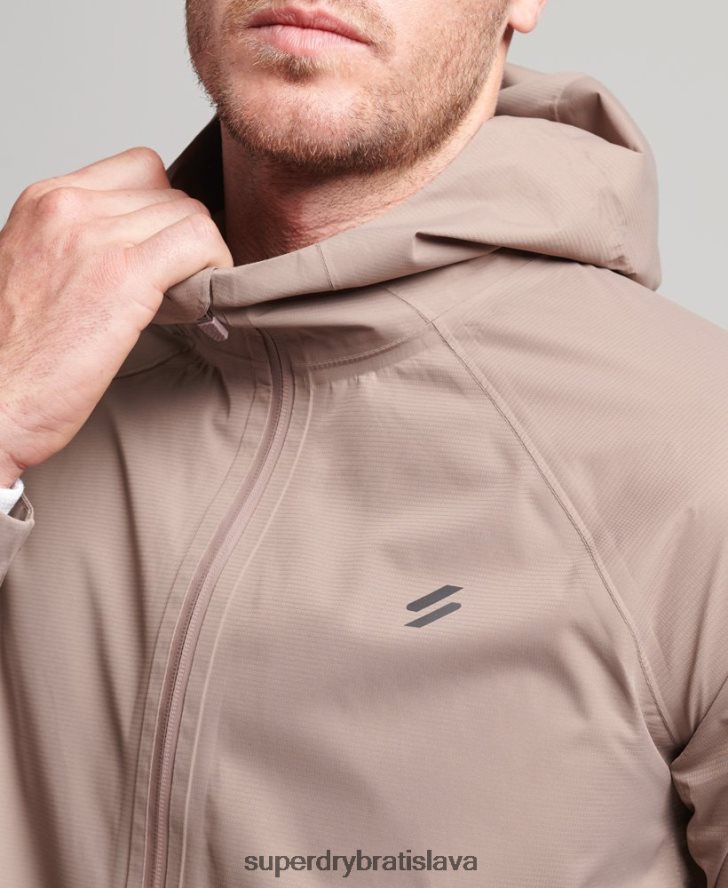 Superdry muži nepremokavá bunda 6B4ZTR4723 oblečenie hnedá
