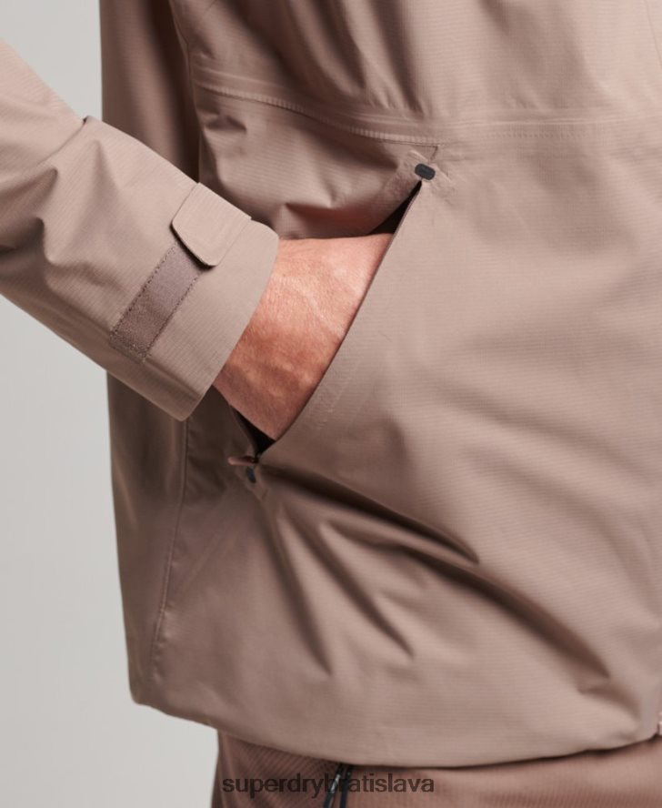 Superdry muži nepremokavá bunda 6B4ZTR4723 oblečenie hnedá