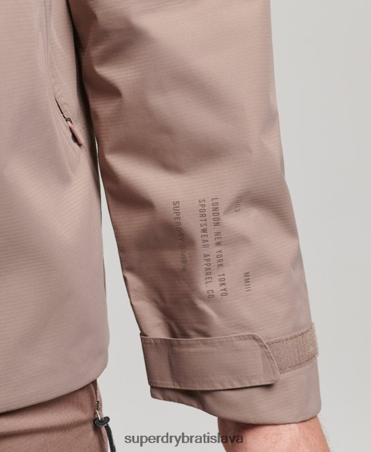 Superdry muži nepremokavá bunda 6B4ZTR4723 oblečenie hnedá