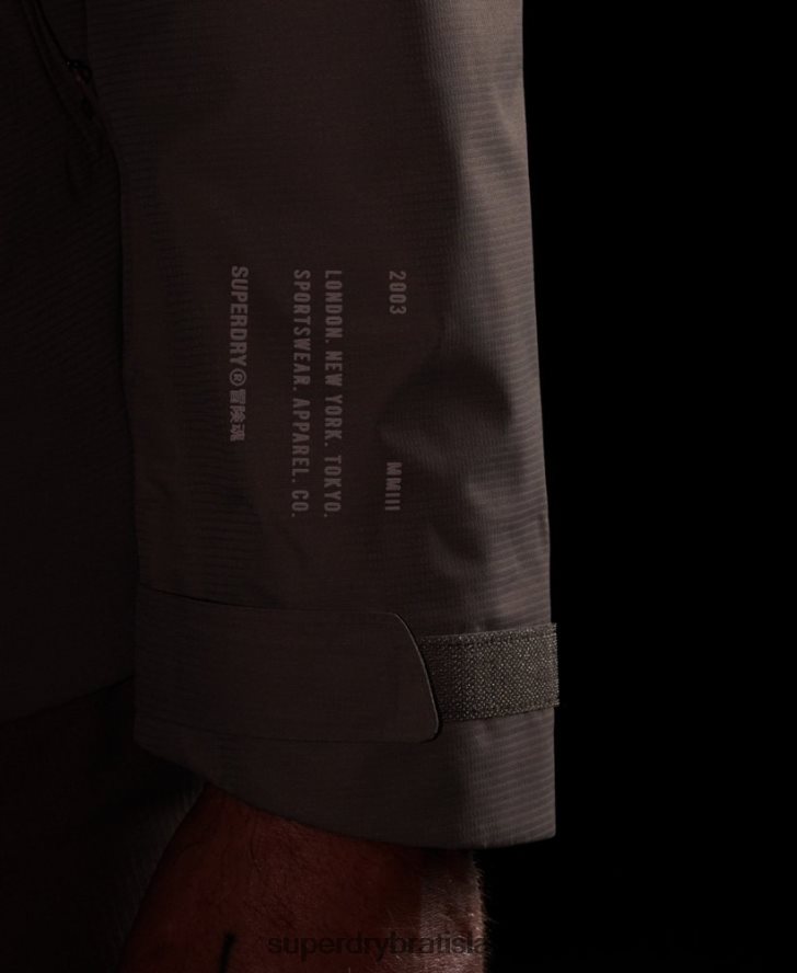 Superdry muži nepremokavá bunda 6B4ZTR4723 oblečenie hnedá