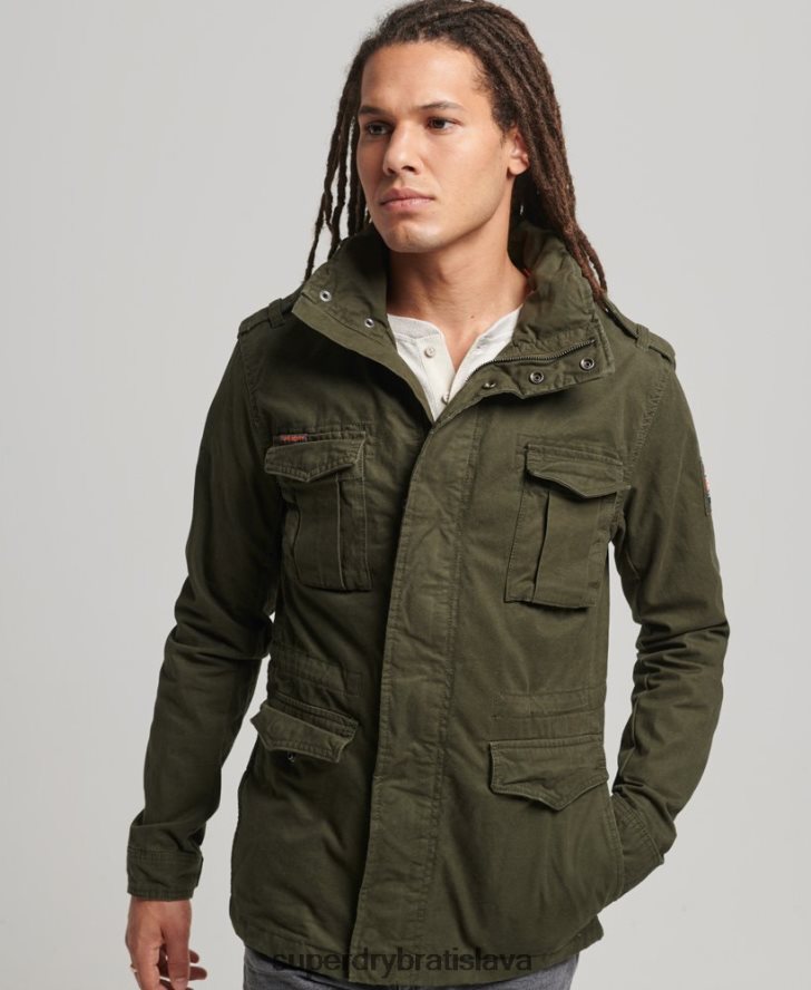 Superdry muži nováčiková bunda do ťažkého počasia 6B4ZTR1137 oblečenie zelená