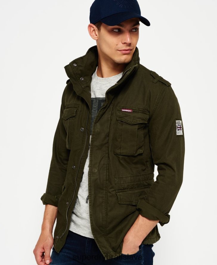Superdry muži nováčiková bunda do ťažkého počasia 6B4ZTR1204 oblečenie zelená