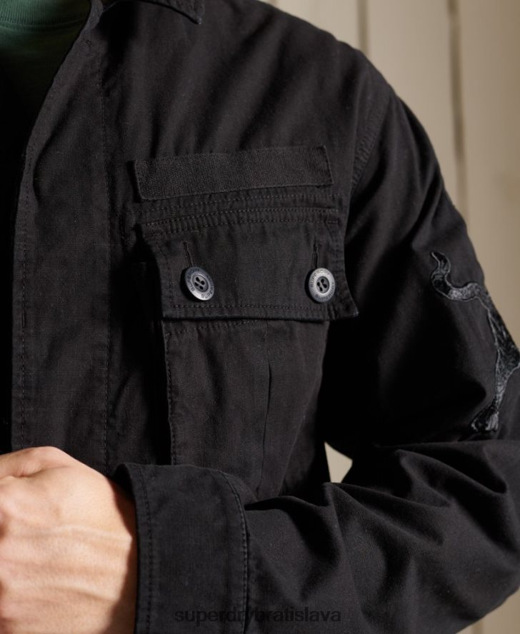 Superdry muži Čínska novoročná tropická bojová bunda 6B4ZTR4484 oblečenie čierna