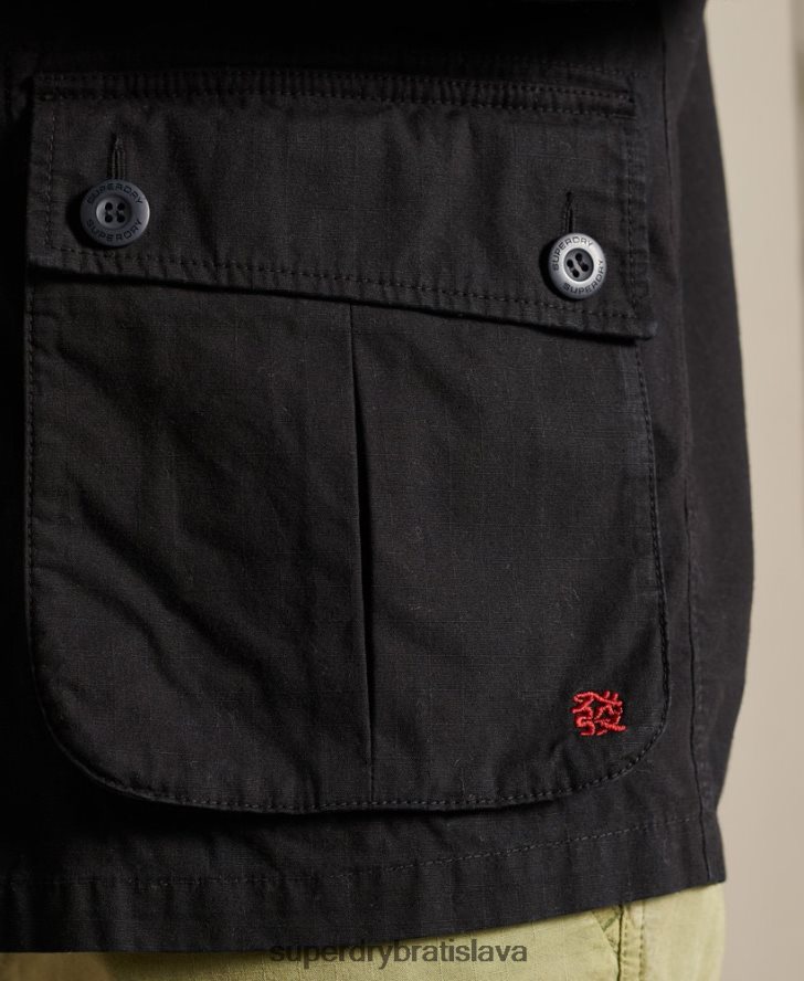 Superdry muži Čínska novoročná tropická bojová bunda 6B4ZTR4484 oblečenie čierna
