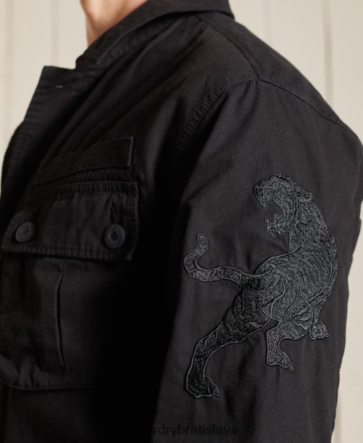 Superdry muži Čínska novoročná tropická bojová bunda 6B4ZTR4484 oblečenie čierna