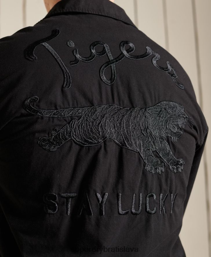 Superdry muži Čínska novoročná tropická bojová bunda 6B4ZTR4484 oblečenie čierna