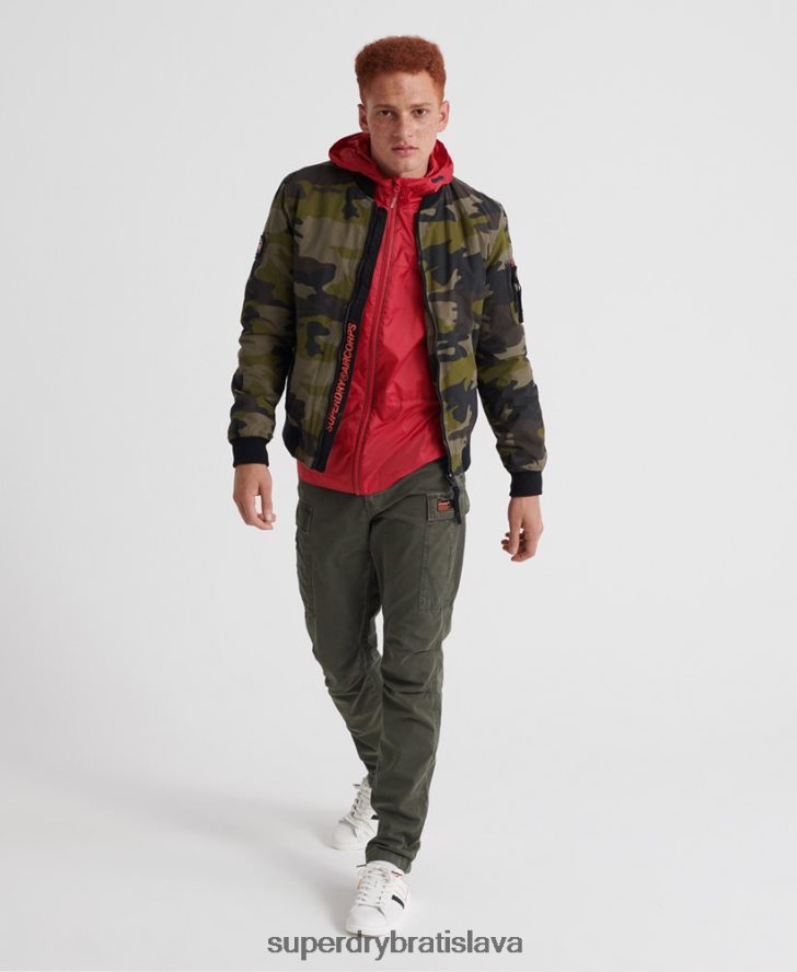 Superdry muži offshore baliteľný cagoule 6B4ZTR1186 oblečenie červená