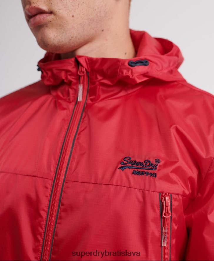 Superdry muži offshore baliteľný cagoule 6B4ZTR1186 oblečenie červená