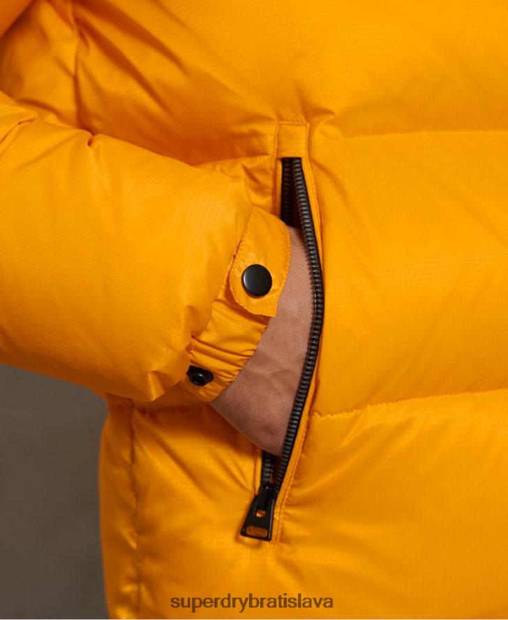 Superdry muži páperová bunda športového štýlu 6B4ZTR4507 oblečenie žltá