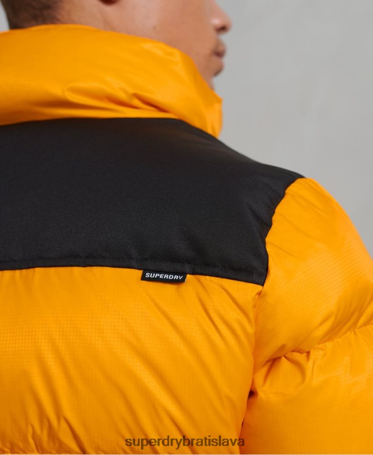 Superdry muži páperová bunda športového štýlu 6B4ZTR4507 oblečenie žltá