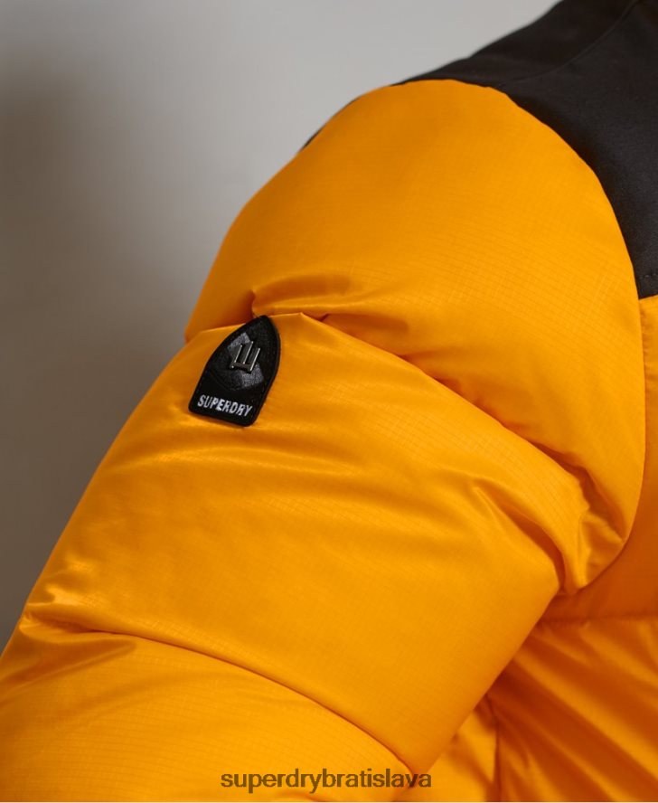 Superdry muži páperová bunda športového štýlu 6B4ZTR4507 oblečenie žltá