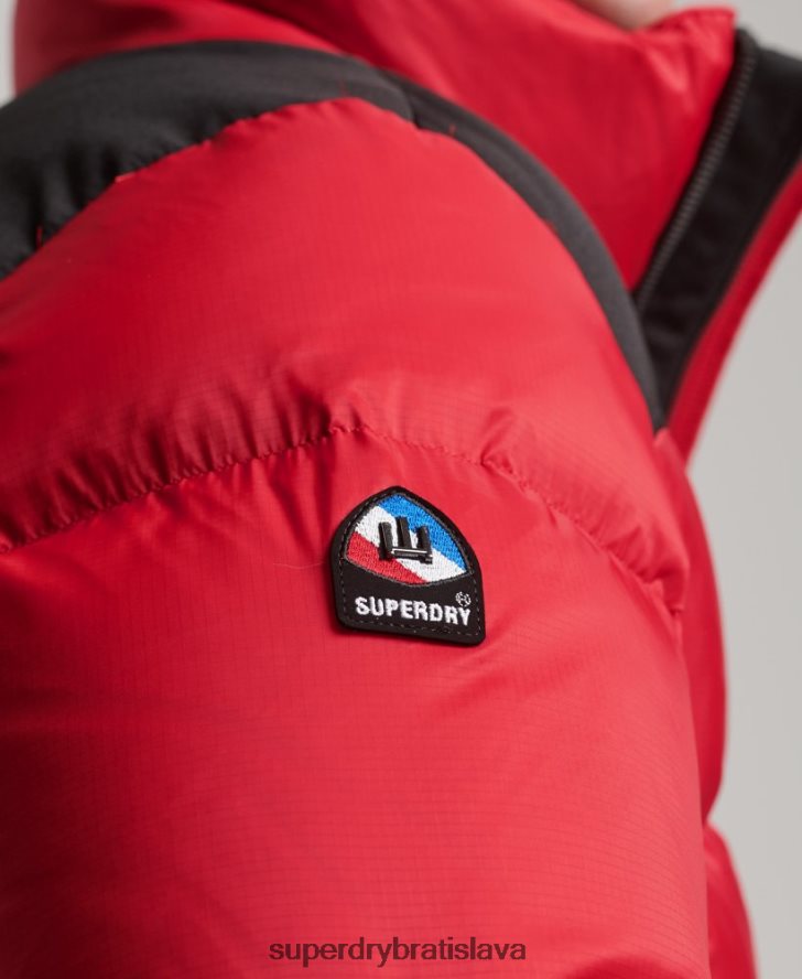 Superdry muži páperová bunda športového štýlu 6B4ZTR4555 oblečenie červená