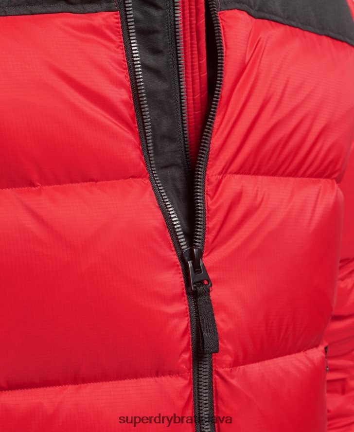 Superdry muži páperová bunda športového štýlu 6B4ZTR4555 oblečenie červená