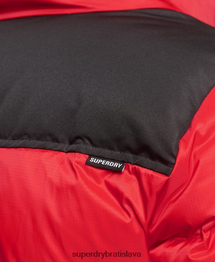 Superdry muži páperová bunda športového štýlu 6B4ZTR4555 oblečenie červená