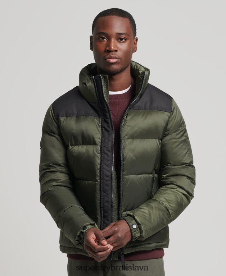 Superdry muži páperová bunda športového štýlu 6B4ZTR4711 oblečenie zelená